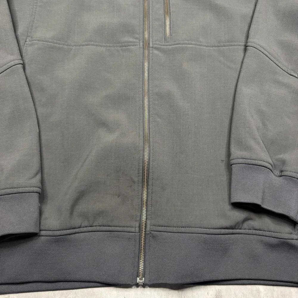 North Face Men's Hooded Softshell Full Zip Jacket Gray XXL Nimble Windwall
